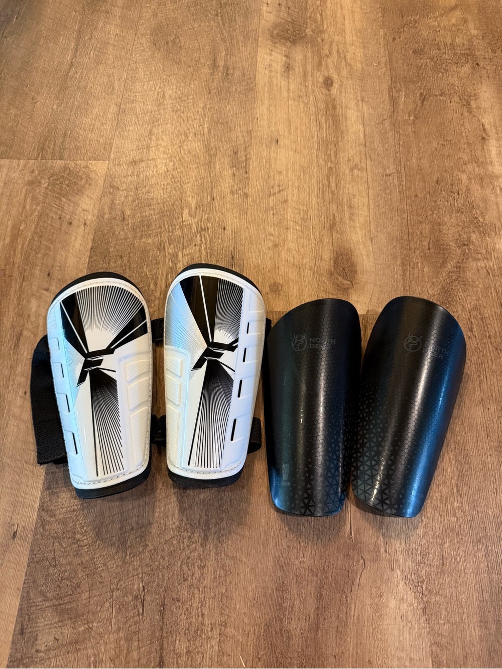 Franklin Soccer Shin Guards Bundle Medium Includes SlipIn Guards StrapOn Guards